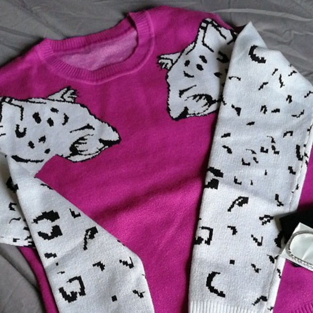 Leopard Strickpullover - Bobsel