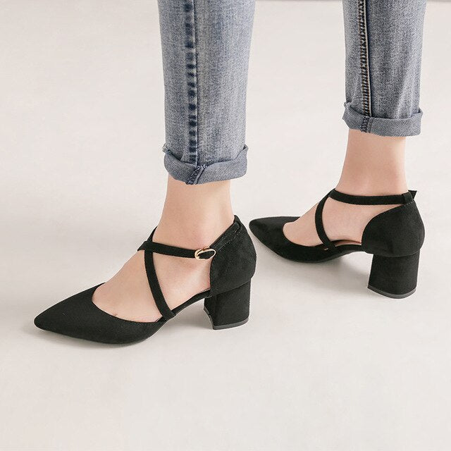 Wildleder Sandalen mit Blockabsatz - Bobsel