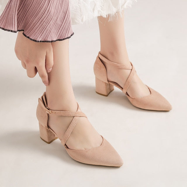 Wildleder Sandalen mit Blockabsatz - Bobsel