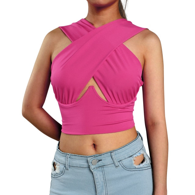 Crop Top mit Cut-out - Bobsel