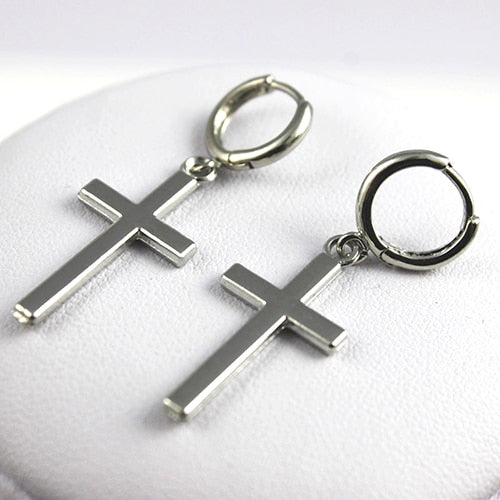 Women Cross Pendant Earrings Jewelry - Bobsel