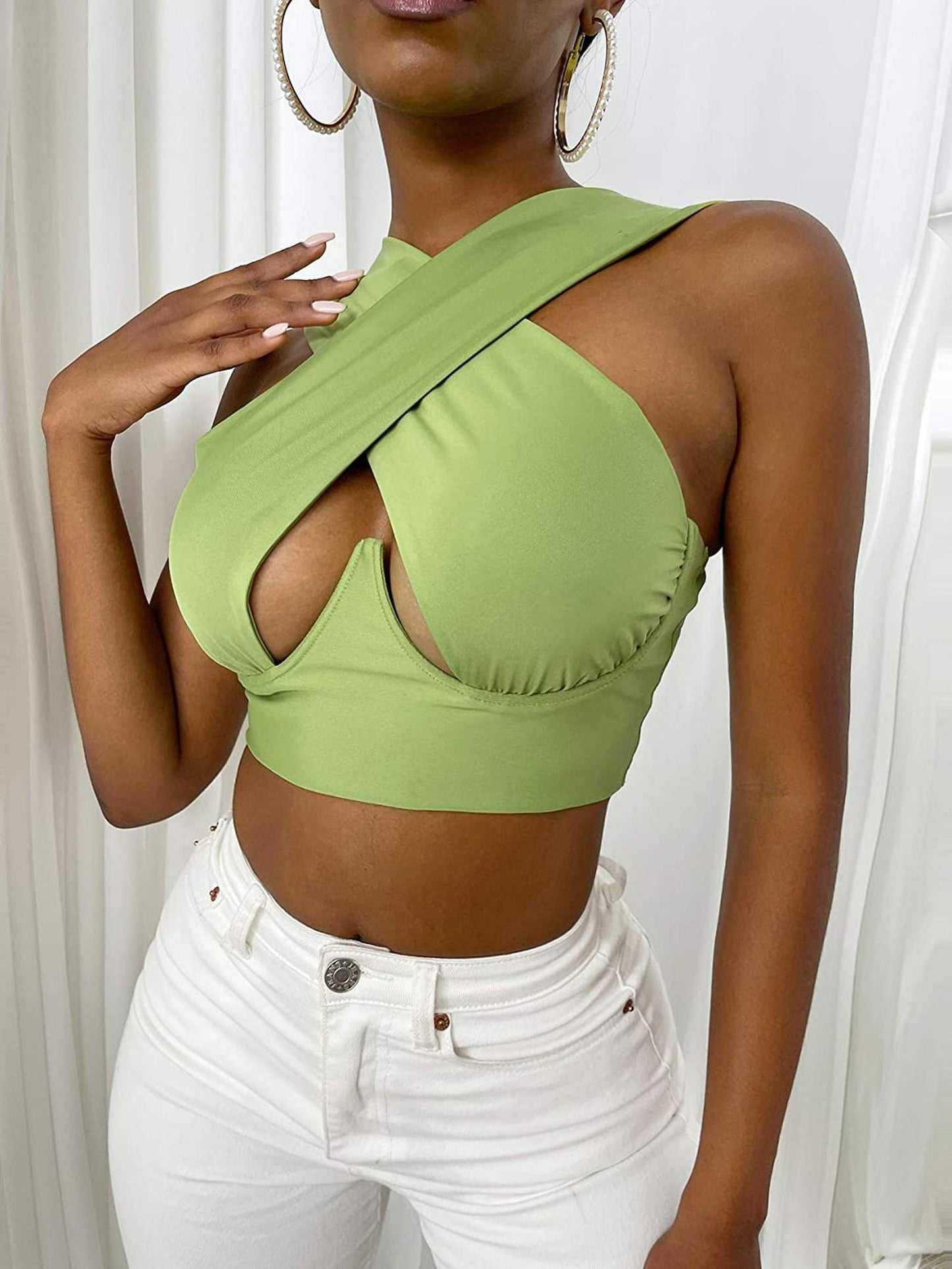 Crop Top mit Cut-out - Bobsel